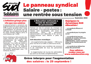 Panneau syndical Rentrée 2022